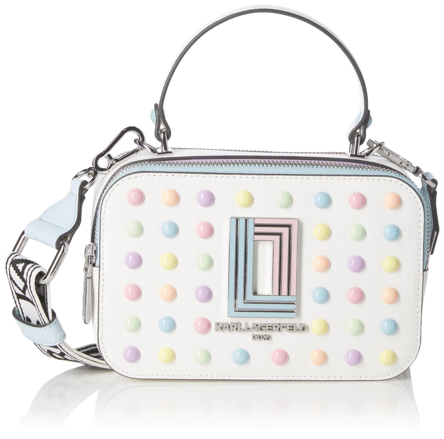 Karl Lagerfeld Paris Simone Crossbody Ivory/Candy