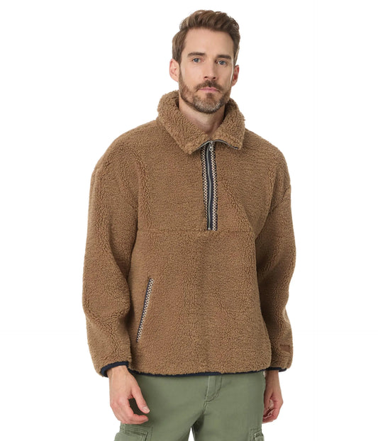 UGG Mens Tasman UGGFLUFF Half Zip Chestnut