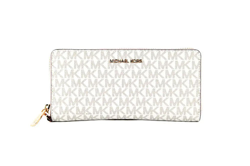 Michael Kors Jet Set Travel Large Vanilla Pink Continental Wallet