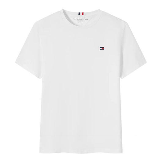 Tommy Men's Summer Short Sleeve T-Shirt - Solid Color