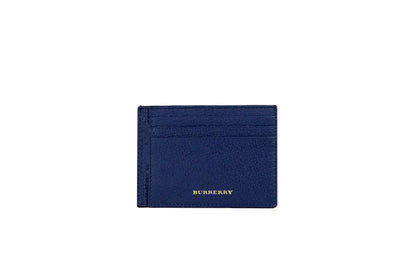 Burberry House Check Chase Blue Leather Money Card Case