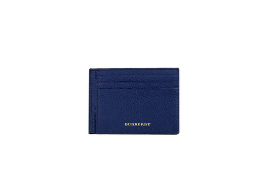 Burberry House Check Chase Blue Leather Money Card Case