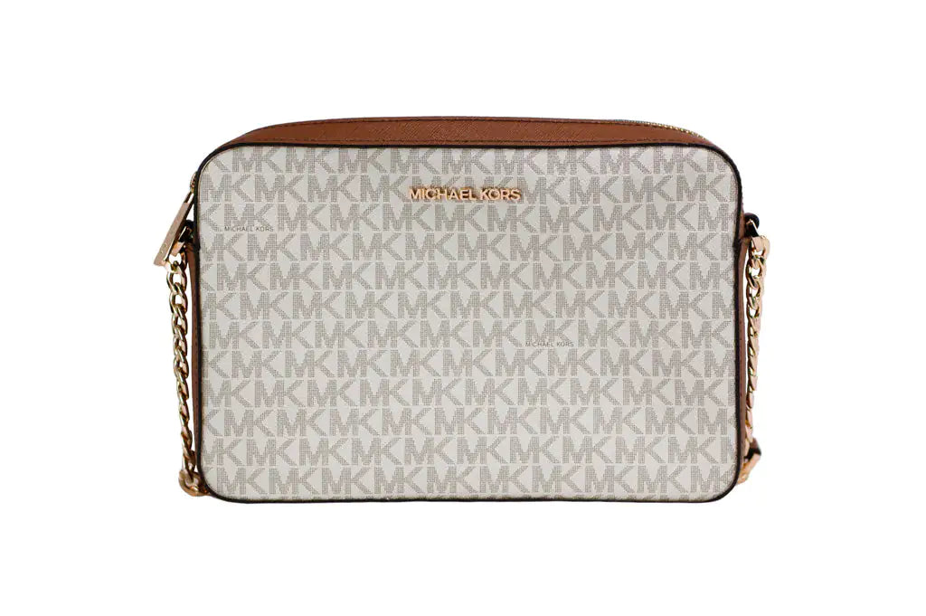 Michael Kors Jet Set Vanilla Leather Crossbody