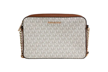 Michael Kors Jet Set Vanilla Leather Crossbody