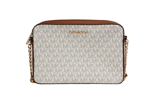 Michael Kors Jet Set Vanilla Leather Crossbody