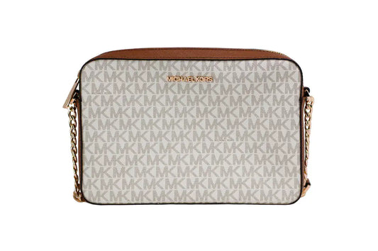 Michael Kors Jet Set Vanilla Leather Crossbody