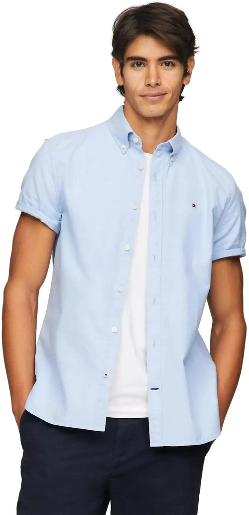 Tommy Hilfiger Men's Stretch Oxford Shirt in Provence