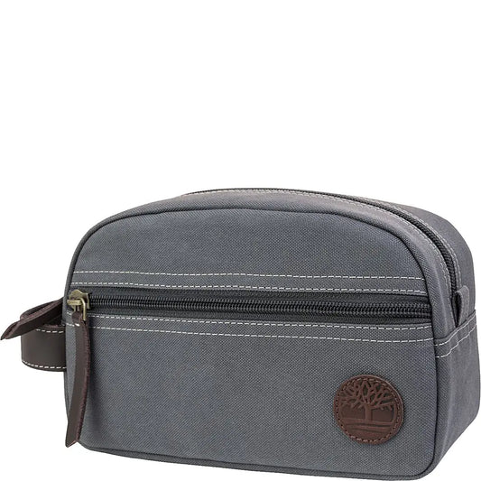 Timberland Mens Canvas Zipper Classic Travel Kit Grey