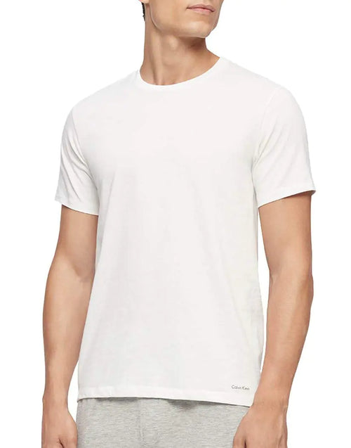 Calvin Klein Mens Undershirts Cotton Classics 3 Pack Crew Neck TshirtsWhiteX-Large