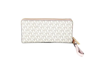 Michael Kors Jet Set Travel Large Vanilla Pink Continental Wallet