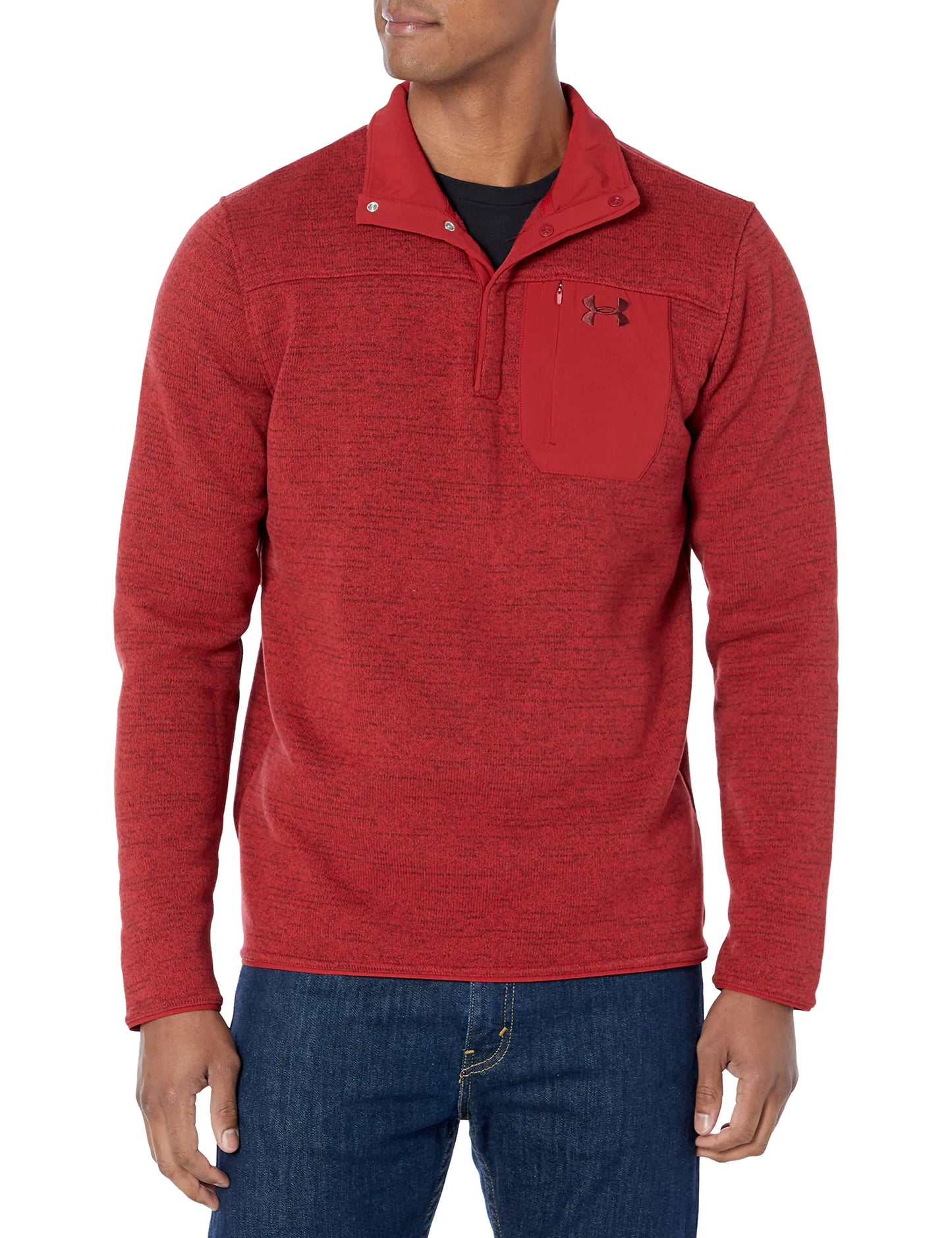 Under Armour Mens Specialist Henley 2.0 (611) Stadium Red / / Chestnut Red XX-Large