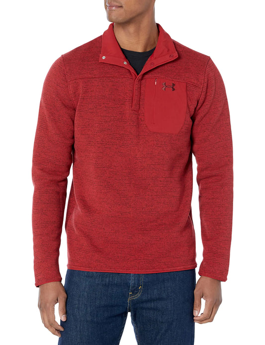 Under Armour Mens Specialist Henley 2.0 (611) Stadium Red / / Chestnut Red XX-Large