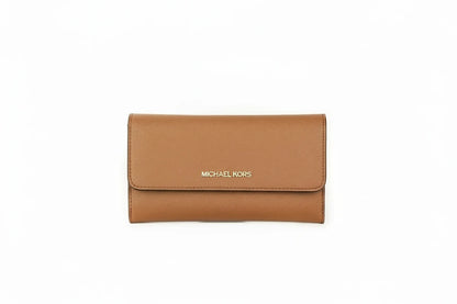 Michael Kors Jet Set Solid Luggage Large Trifold Wallet