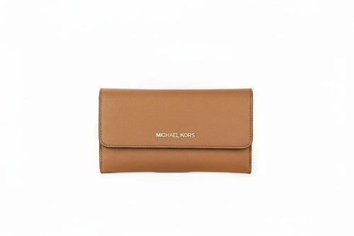 Michael Kors Jet Set Solid Luggage Large Trifold Wallet