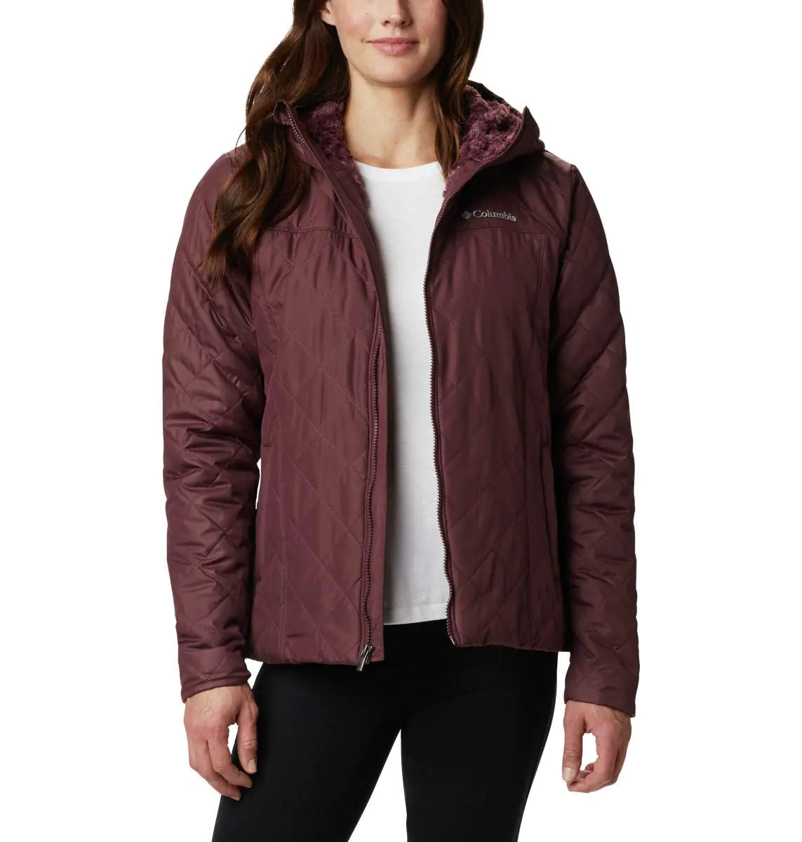 Columbia Womens Copper Crest Hooded Jacket Malbec Medium