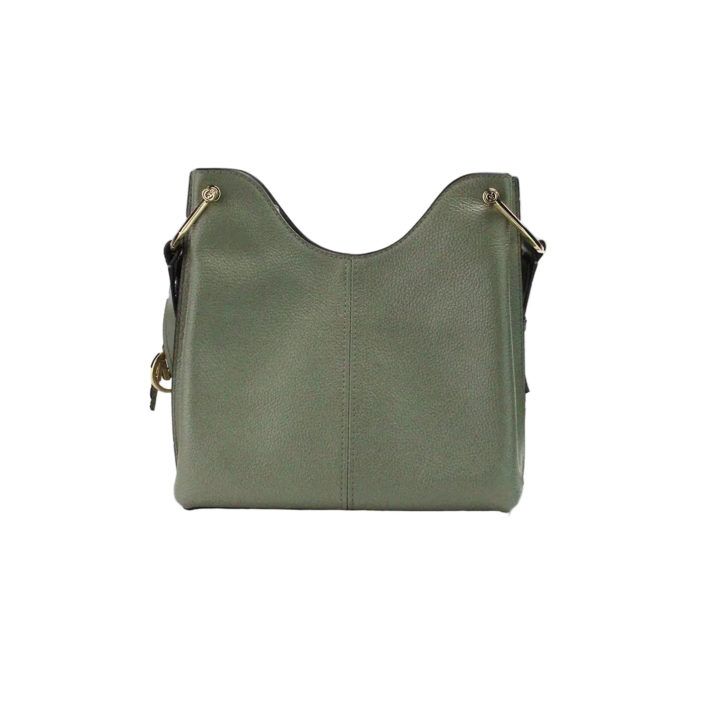 Michael Kors Joan Small Green Perforated Suede Slouchy Messenger