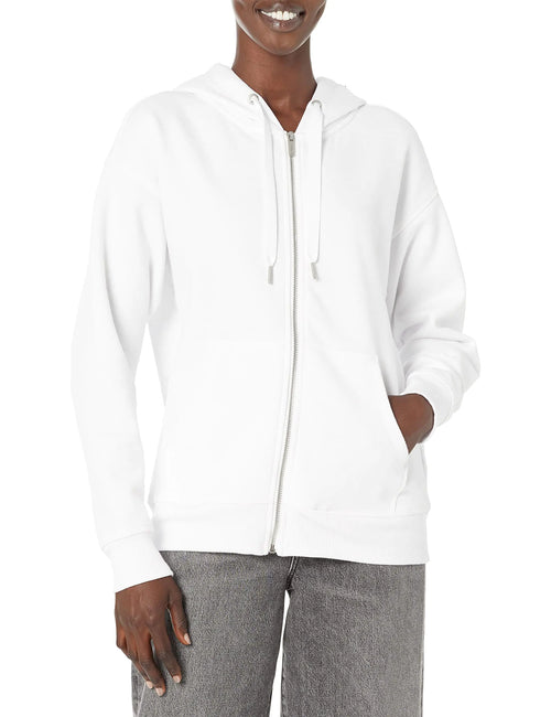 Calvin Klein Performance Womens Eco Fleece Hoodie White Medium