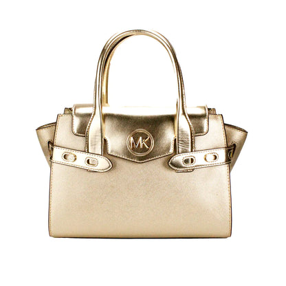 Michael Kors Carmen Medium Pale Gold Leather Satchel