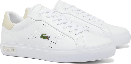 Lacoste Womens Powercourt 2.0 Sneaker WHT/Off WHT 5.5