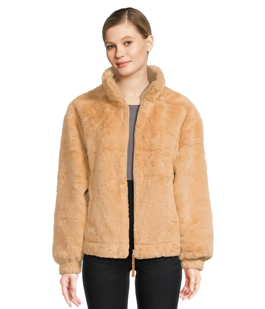UGG Womens TASH Faux Fur Jacket Oolong