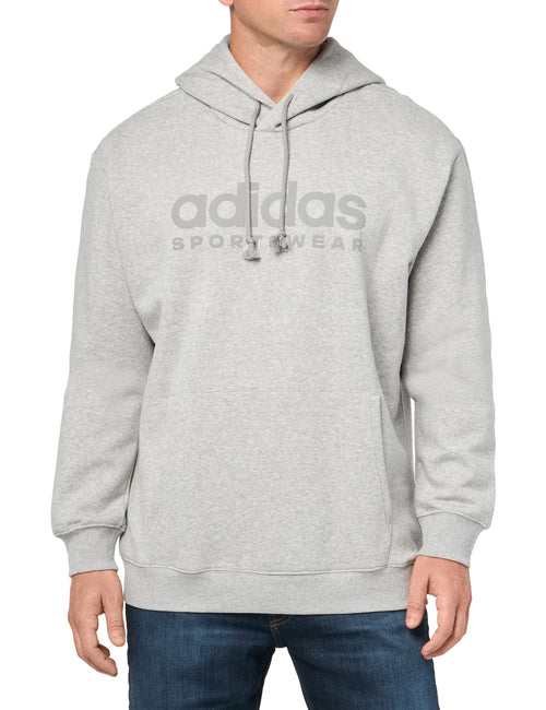 adidas Mens All SZN Fleece Graphic Hoodie Medium Grey Heather X-Large