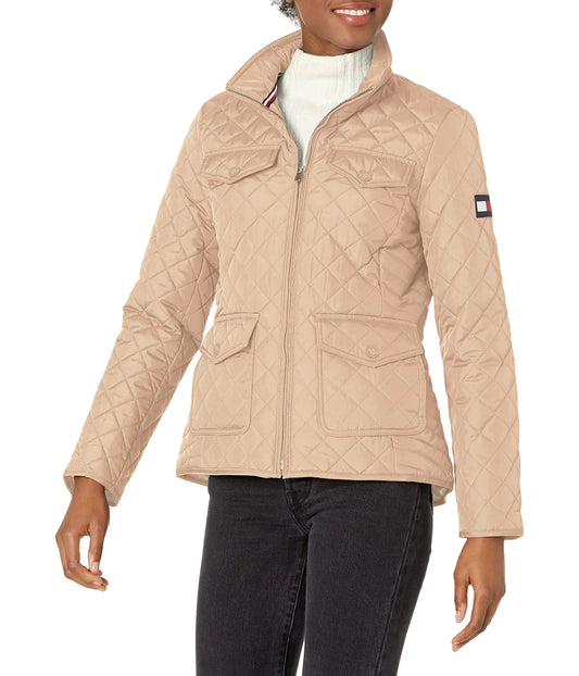 Tommy Hilfiger Quilted Jacket Khaki LG (US 12-14)
