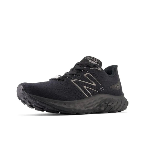 New Balance Womens Fresh Foam X EVOZ V3 Slip-Resistant Running Shoe Black/Black Metallic/Black 10