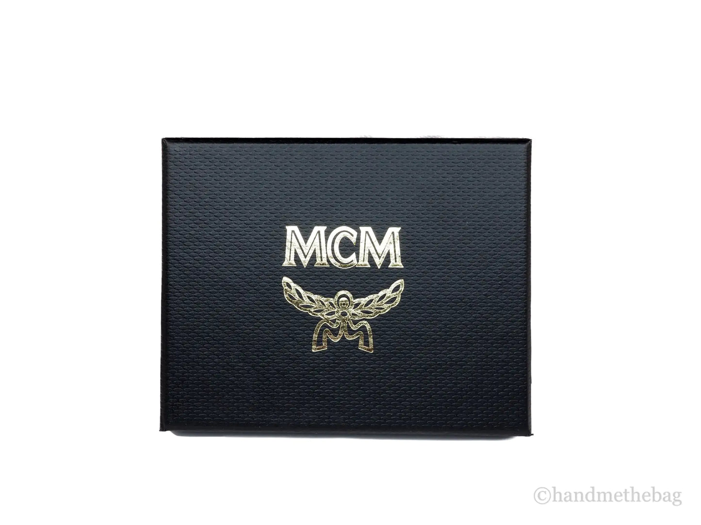 MCM Spectrum Mini Solid Silver Visetos Leather Card Case