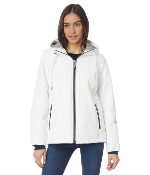 Tommy Hilfiger Womens Iconic Stadium Jacket White Large