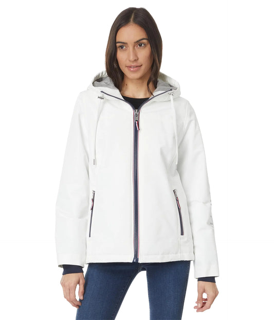 Tommy Hilfiger Womens Iconic Stadium Jacket White Large