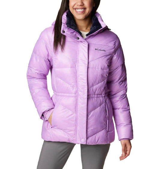 Columbia Womens Peak to Park II Insulated Hooded Jacket Gumdrop Gunmetal Large