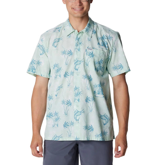 Columbia Mens Trollers Best Short Sleeve Shirt ICY Morn/Scribbled X-Large