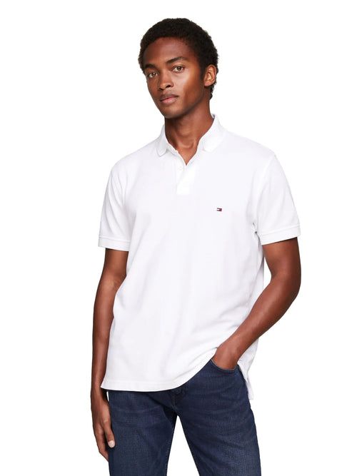 Tommy Hilfiger Mens 1985 Slim Short Sleeve Polo White