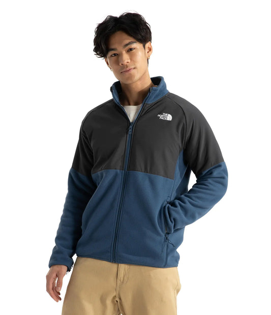 THE NORTH FACE Mens Glacier Heavyweight Full Zip Jacket Shady Blue/Asphalt Grey X-Small