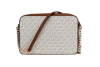Michael Kors Jet Set Vanilla Leather Crossbody