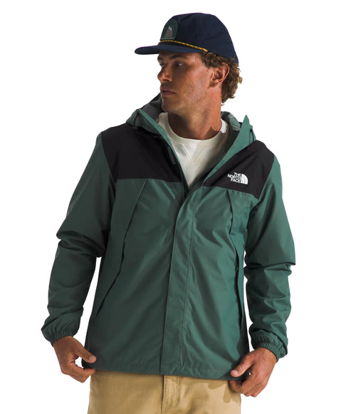THE NORTH FACE Mens Antora Waterproof Jacket (Standard and Big Size) Duck Green/TNF Black Small