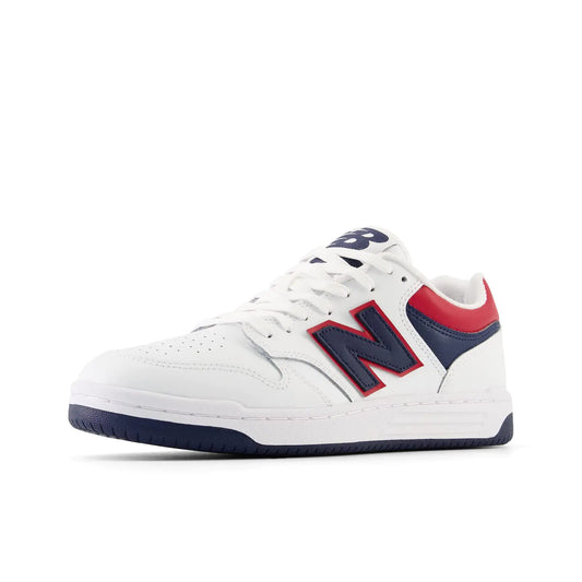 New Balance Unisex-Adult BB480 V1 Sneaker White/Natural Indigo/Team Red 11.5