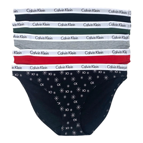 Calvin Klein Women`s Underwear Carousel Bikini 5 Pack (G(QP2135-944)/B Medium) (US Alpha Small Regular Regular Black(qp2135-624)/G_r)