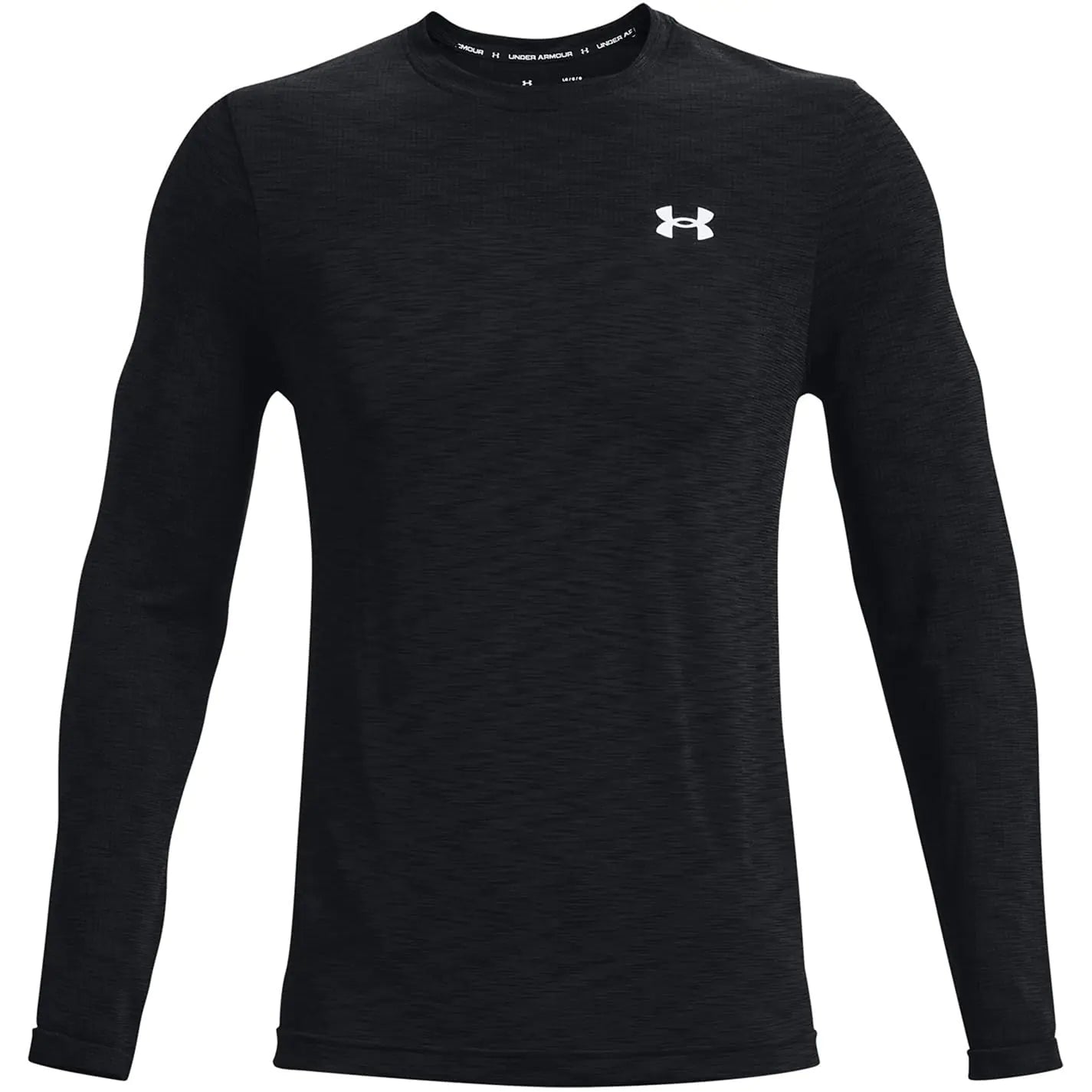 Under Armour Mens UA Seamless Long Sleeve Stretch Shirt Running Top 1359873 (US Alpha X-Large Regular Regular Black/White - 001)
