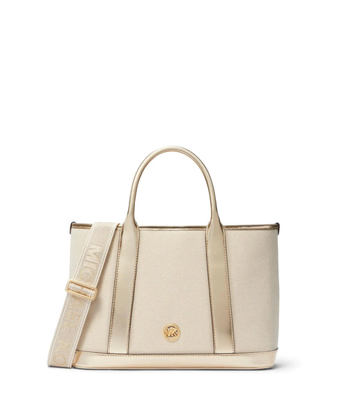 Michael Kors Luisa Medium Satchel Natural/Pale Gold