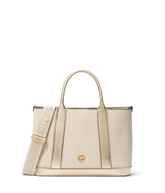 Michael Kors Luisa Medium Satchel Natural/Pale Gold