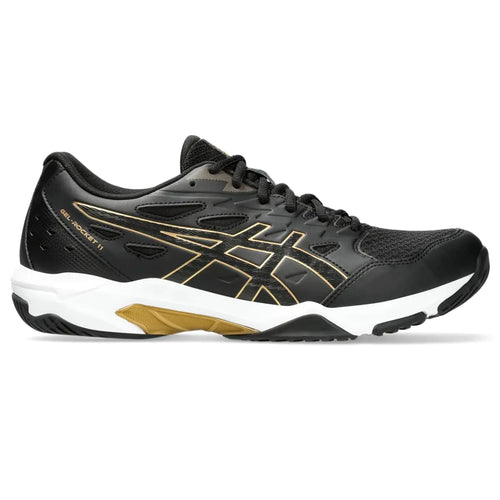 ASICS Mens Gel-Rocket 11 2E Volleyball Shoes 9.5 Black/Pure Gold