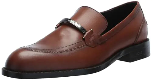 BOSS Tayil Smooth Leather Bit Loafer Acorn Brown 8.5