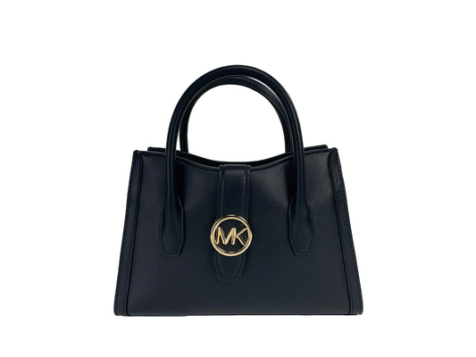 Michael Kors Gabby Small Black Leather Satchel Bag