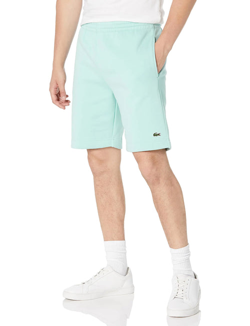 Lacoste Mens Solid Regular Fit Brushed Fleece Shorts GH9627-LGF-S