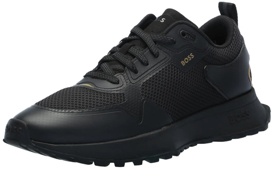 BOSS Big Logo Mesh Mix Lace Up Sneaker Black Currant 13