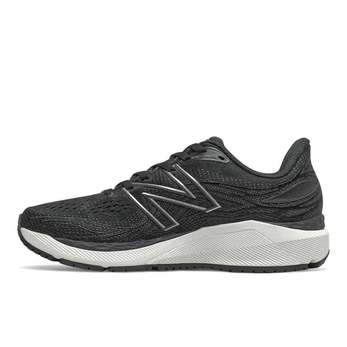 New Balance Womens Fresh Foam X 860 V12 Running Shoe Black/White 7.5 M