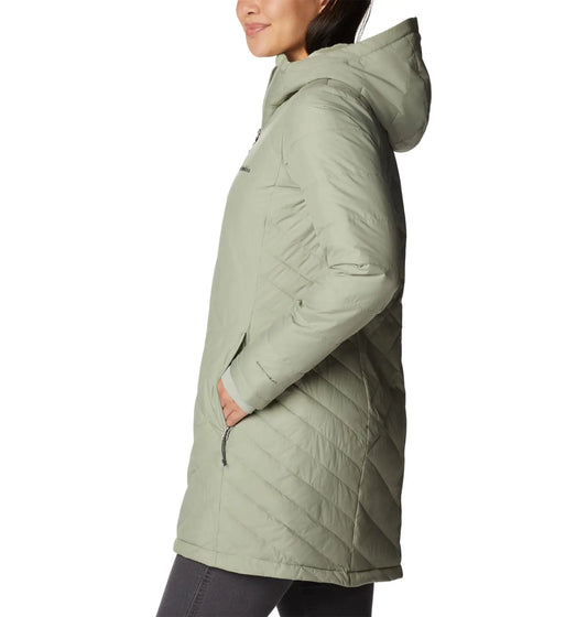 Columbia Womens Heavenly Long Hooded Jacket Safari Small
